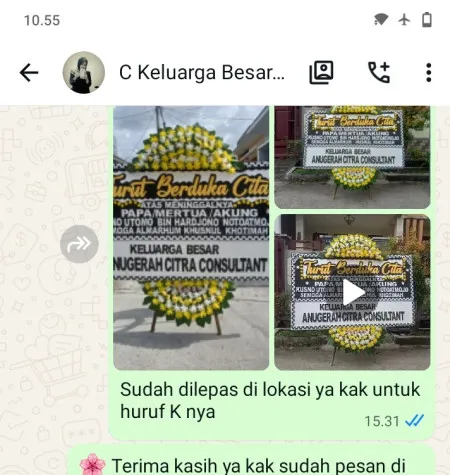Pengiriman Papan Bunga Duka Cisereh Tigaraksa